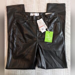 Sam Edelman Faux Leather Black High Rise Skinny Ankle Pants NWT